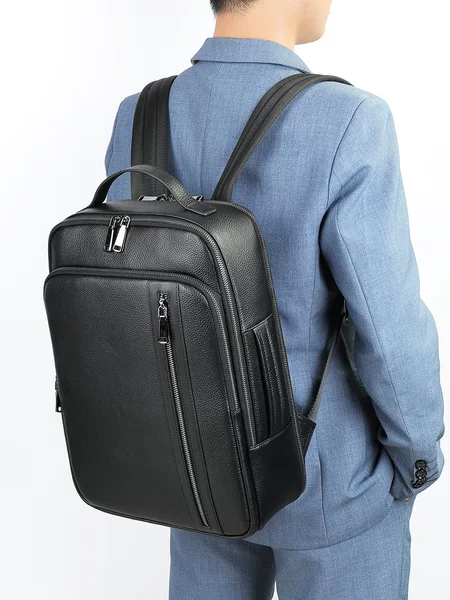 Men's Bag Top Layer Cowhide Men's Travel Backpack Leather Bag Men's Leather Schoolbag Computer Bag Genuine Leather Backpack