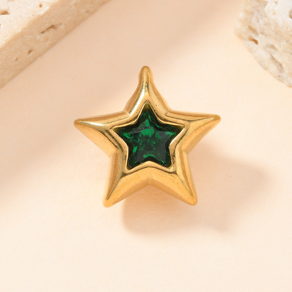 Un colgante europeo y americano explosión fundición de geometría estrella de zircon collar accesorios colgante diy fabricantes de joyas de acero inoxidable