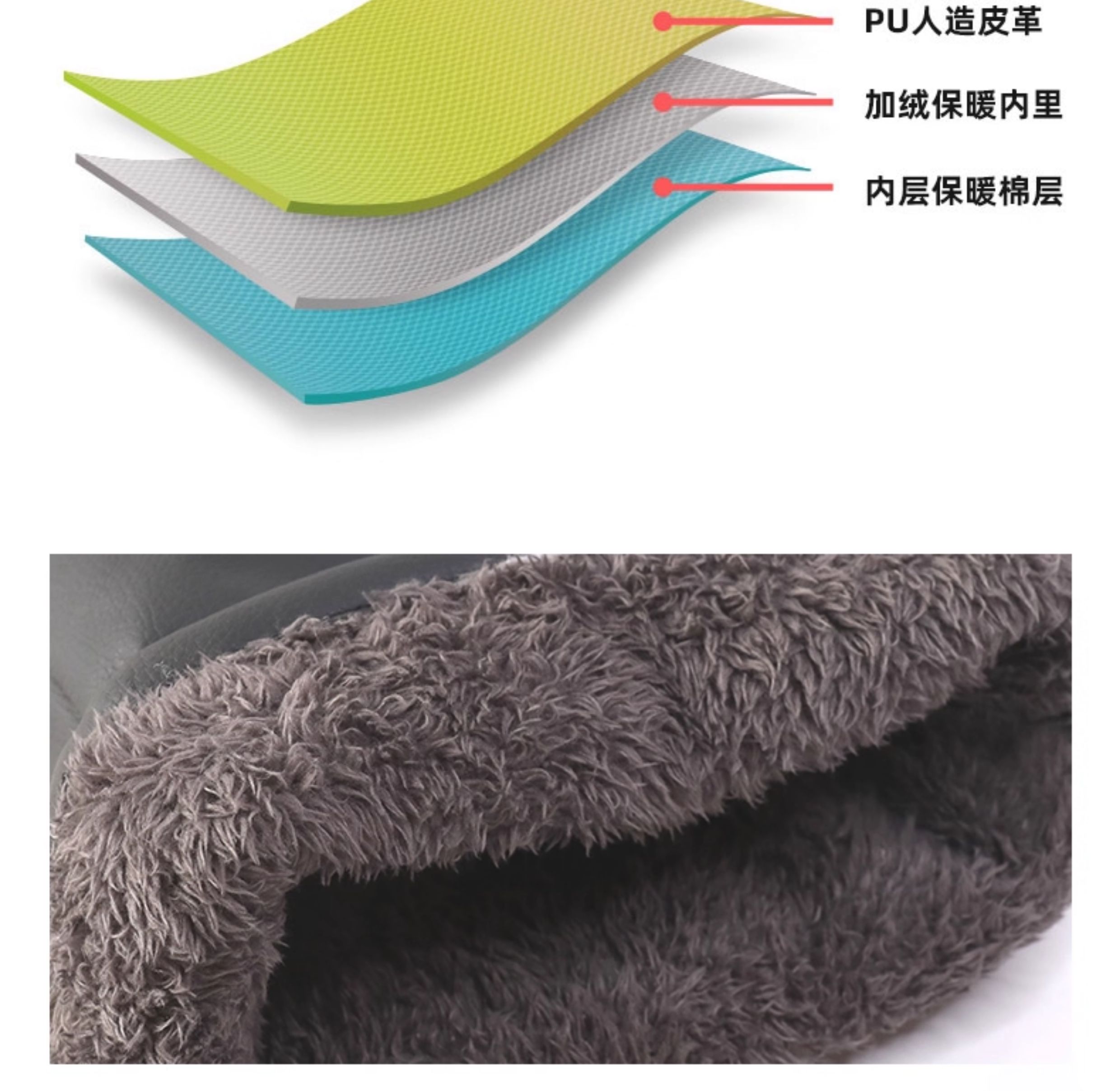 Motorcycle electric heated handlebar covers, electric vehicle USB charging heating warm handlebar covers, full leather, thickened and fleece-lined for winter