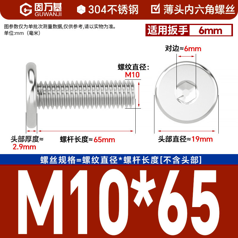 304 M10*65