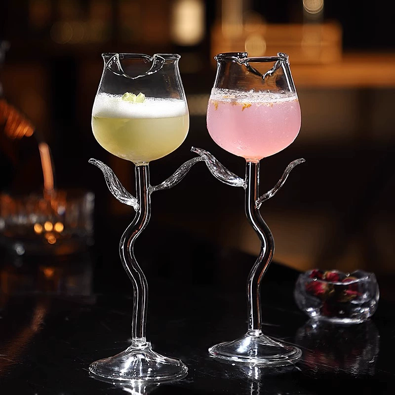 Creative cocktail high quality wineglass, glass, flowered