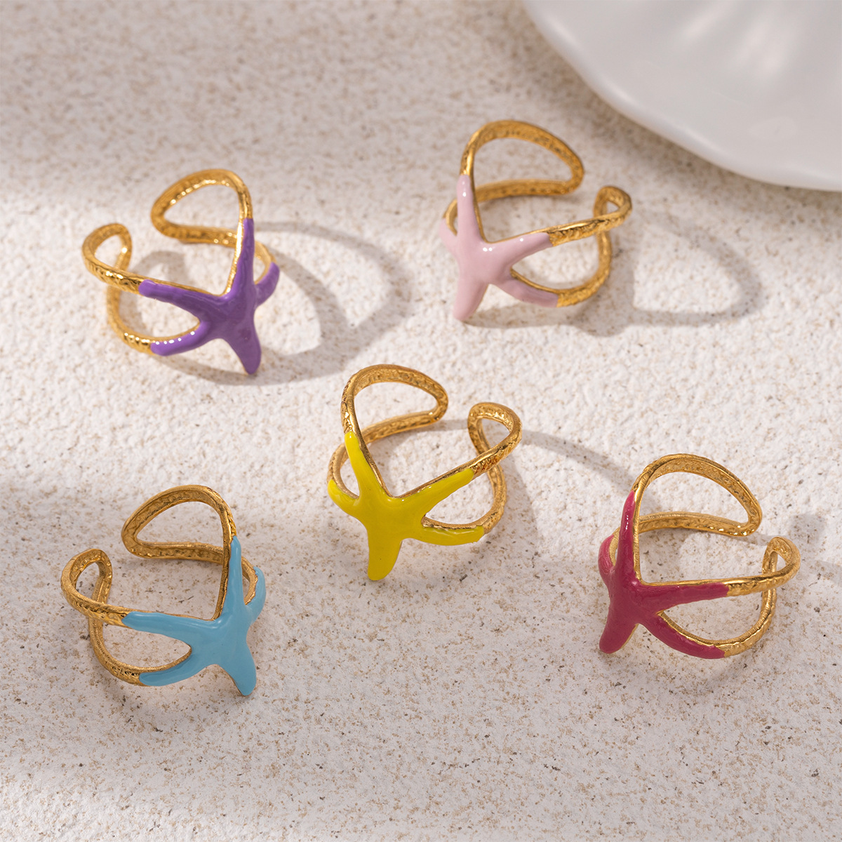Anillo de acero inoxidable de la UE y los Estados Unidos, no se desvanece, anillo de goteo de aceite de moda para mujeres, joyería de lujo de alto nivel