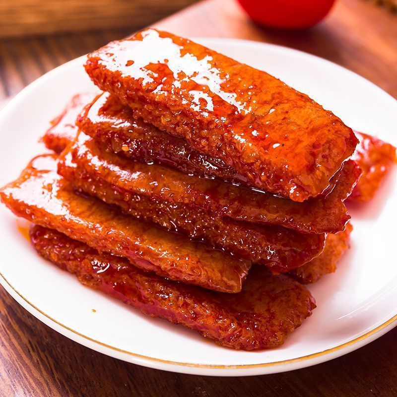 辣嗨心红酸汤豆腩手撕素肉辣条面筋素豆腩休闲发食品零食散装发批|undefined
