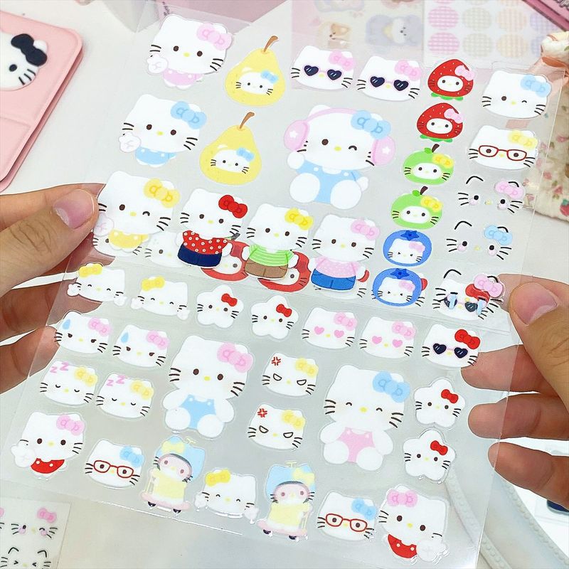 オリジナル漫画 kt 転写ステッカー水カップ携帯電話ケース diy ステッカーかわいいクリスタルステッカー防水と耐傷性コンピュータ装飾|undefined