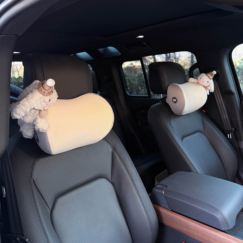 2025 nuevo reposacabezas de automóviles almohada de cuello almohada de asiento de cintura de automóvil adorable creativo algodón de memoria
