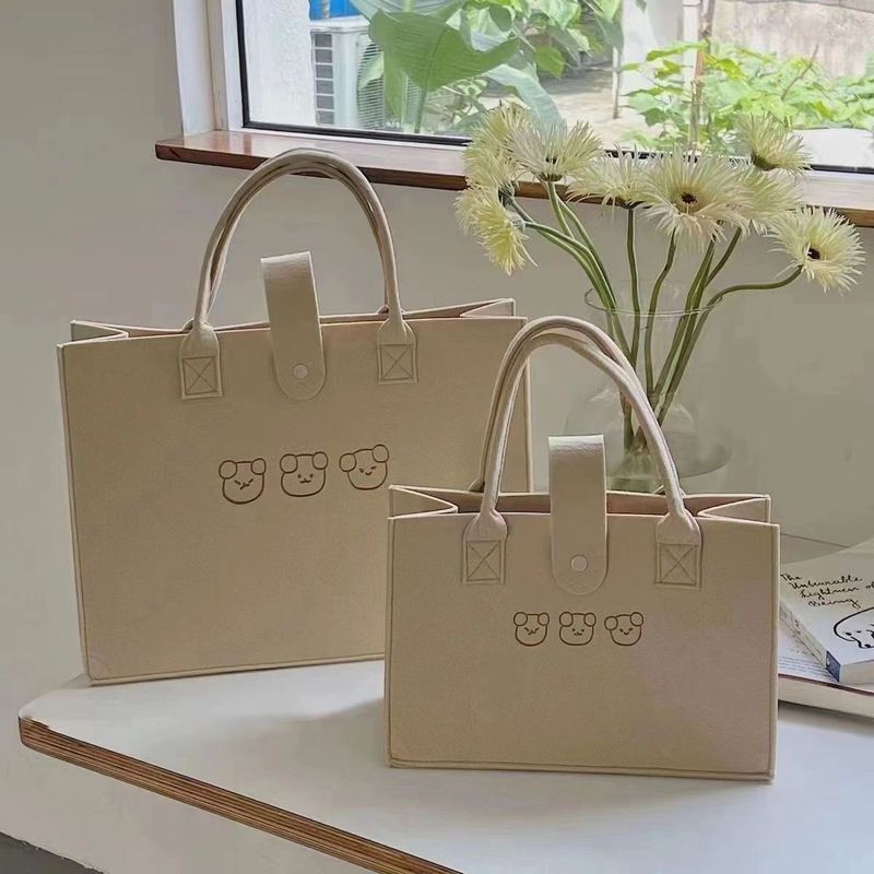 メーカー現物の熊のフェルトの手提げ袋の卸売りは簡単に収納します。|undefined