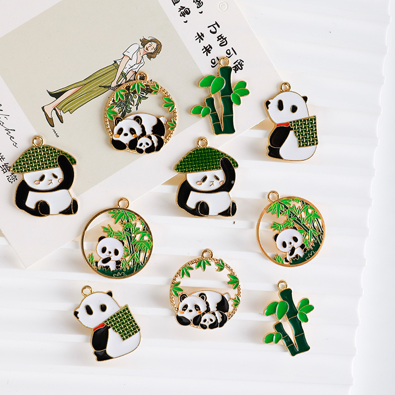 [2025 Dragon Boat Festival] Mini Zongzi Caqui Decoración con cuentas Panda Zongzi Campana Decoración con borla colgante image 4