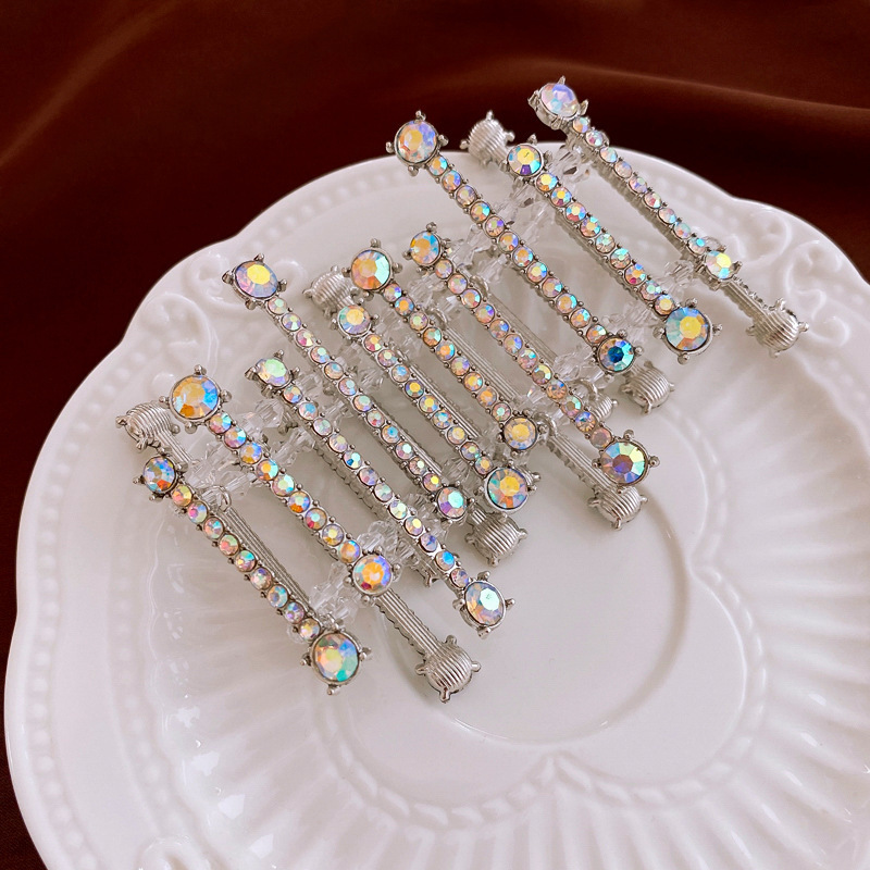24# Open Bracelet-Silver-Color-Crystal