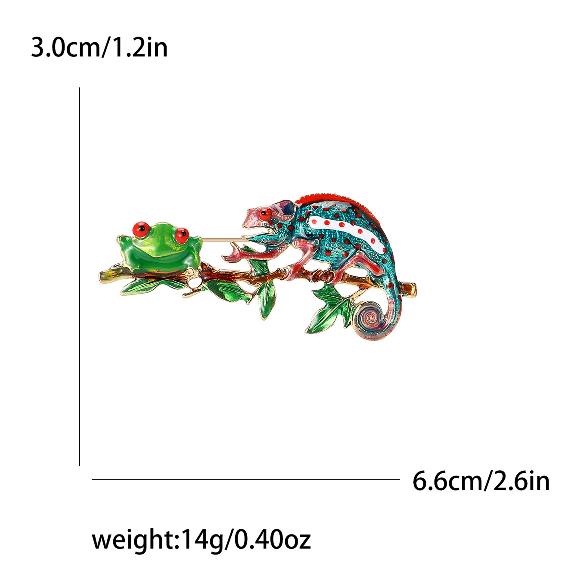 Fashion Enamel Oil Drop Chameleon Frog Brooch Niche Simple Animal Pin Ladies Clothing Accessories