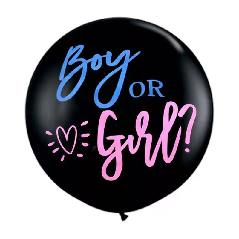 Globo gigante de látex 36” – Revelación de género niño/niña – Decoración para baby shower o cumpleaños