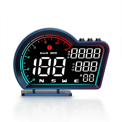 Gps High-Definition Head-Up Display, Vehicle HUD - color-english-miles
