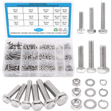 510pcs���P�DIN933��������˨��ƽ�|���|��ĸ���bM4~M6