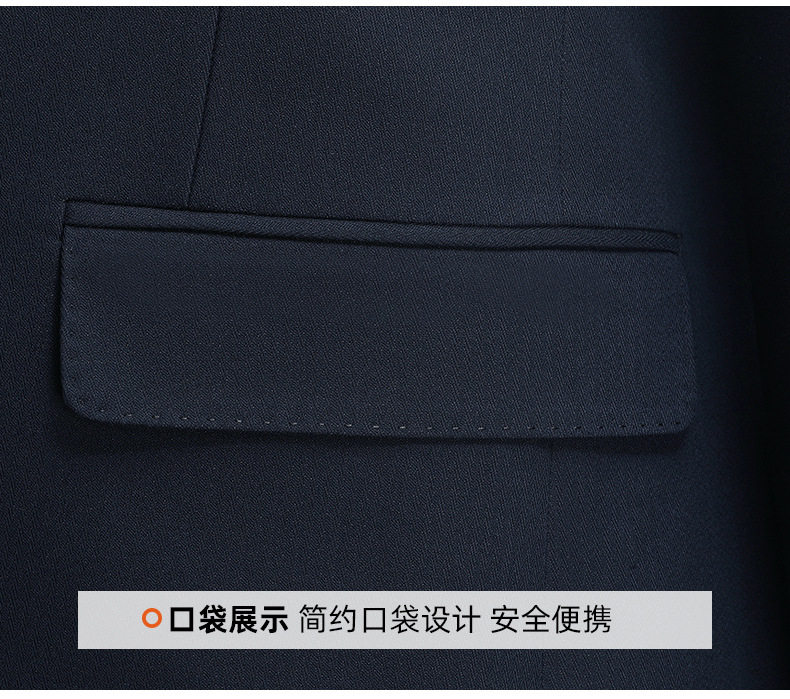 Vest nam công sở cao cấp dáng ôm, cổ ve nhọn hai hàng khuy, phong cách Hàn Quốc, phù hợp dự tiệc cưới — Sọc xanh (áo + quần) chi tiết 20