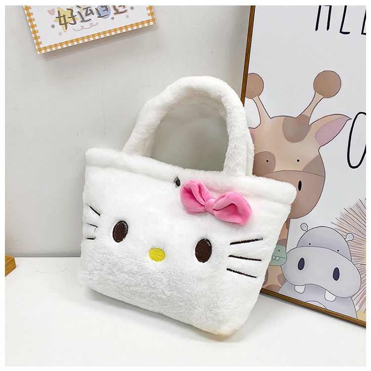 2023 Fashionable and cute cartoon doll small shoulder bag, plush toy single-shoulder crossbody bag, student hand-held mobile phone bag undefined