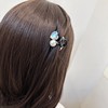 Small crab pin from pearl for princess, bangs, hairpins, hair accessory, hairgrip, simple and elegant design