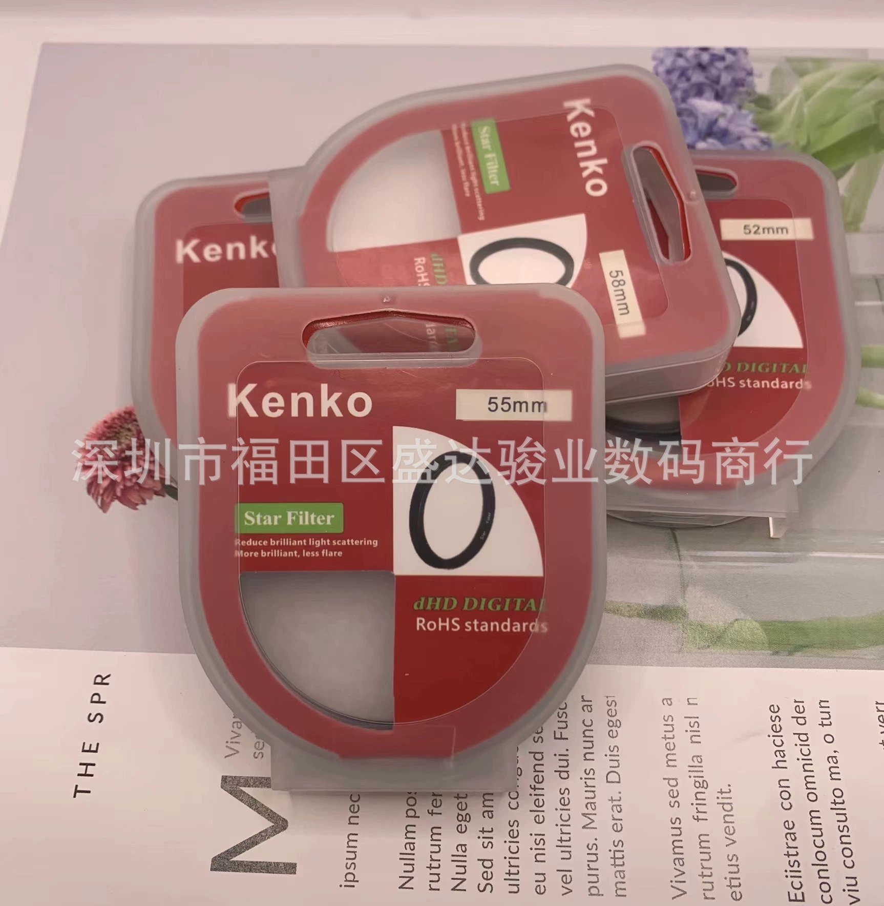 Оптовая продажа звездного зеркала 8 линий звездного зеркала объектива камеры 40,5/49/52/55/58/62/67/72/77/82