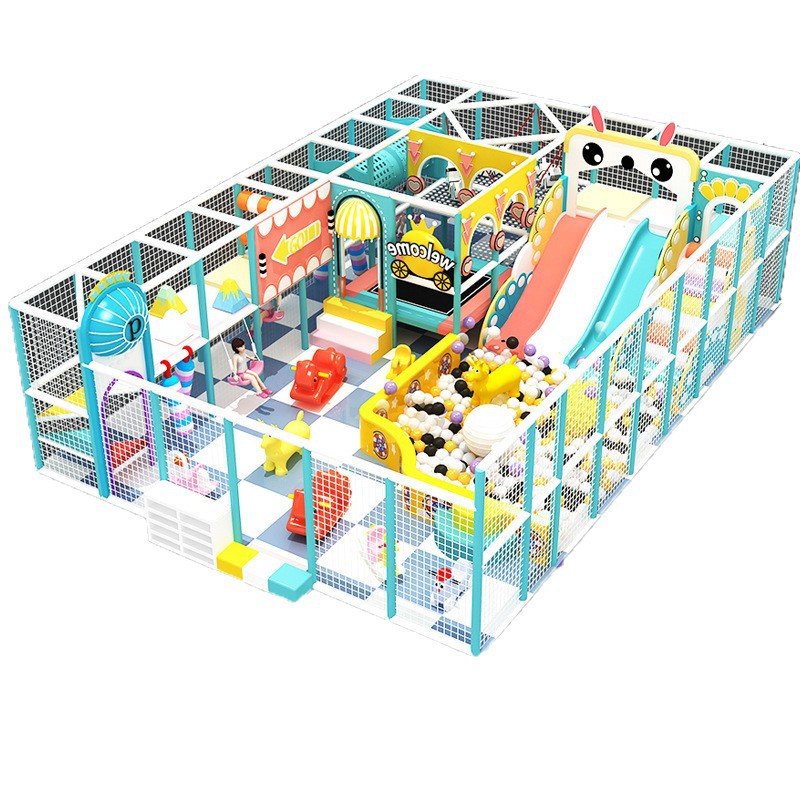 Zhengzhou centro comercial instalaciones de juegos interiores trampolín trampolín marina slide departamento de ventas equipos de juegos de infantes