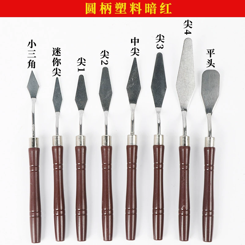 Изобразительное искусство скребок акриловая водяная роспись пигментная лопата нож трансграничный массивный деревянный ручка из нержавеющей стали роспись скребок одиночный масляный нож