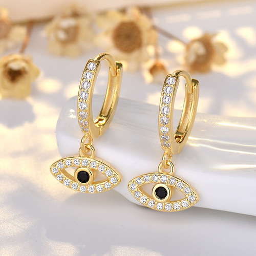 s925 sterling silver heart-shaped earbuds for women Korean fresh earrings earrings temperament diamond flower earrings earrings