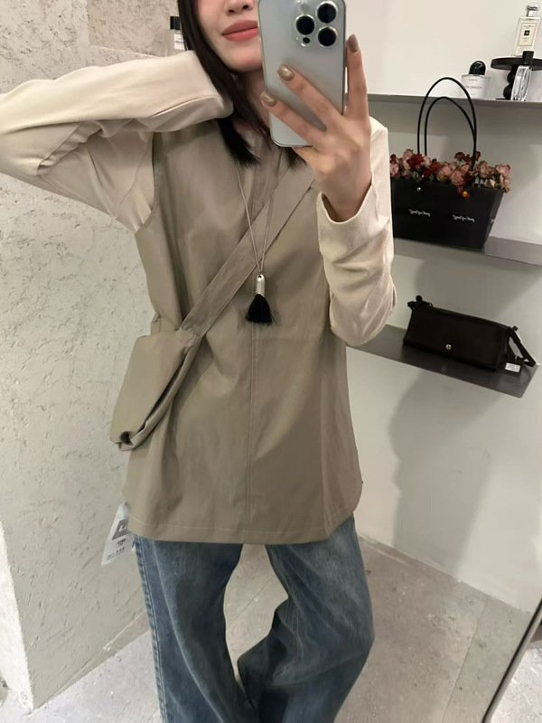 家99-40 新款慵懒风打底无袖PU背心连衣裙斜挎包三件套套装8870|undefined