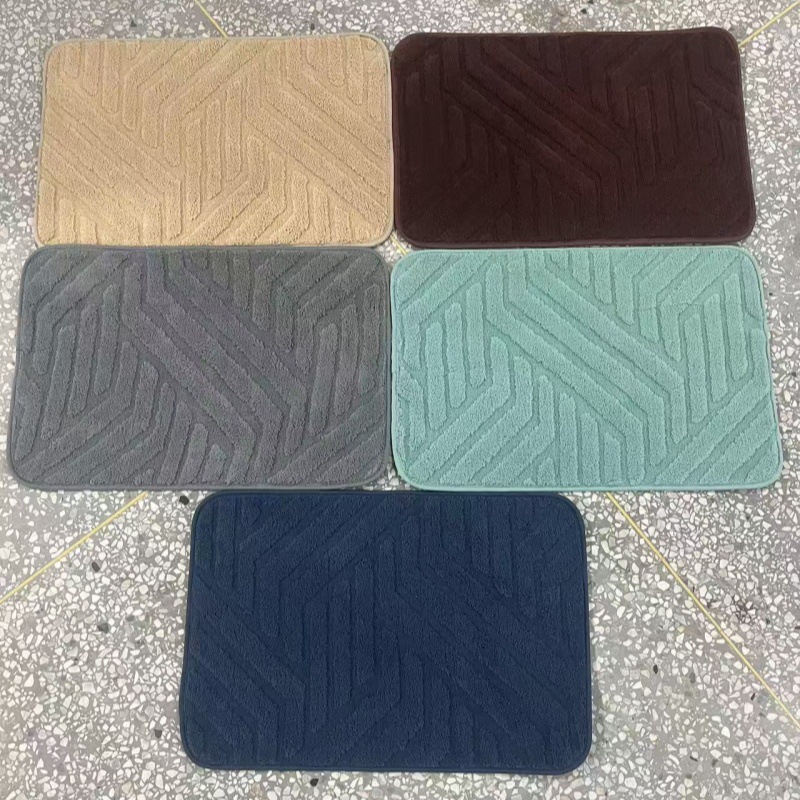 Microfibra Jacquard transfronteriza absorción de agua esterilla antideslizante en color sólido absorción de agua esterilla antideslizante baño inodoro