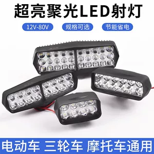 Electric Vehicle Retrofit Spotlight, Ultra-Bright 12V-80V Street Light, Universal Led Headlight for Three-Wheel Electric Bikes