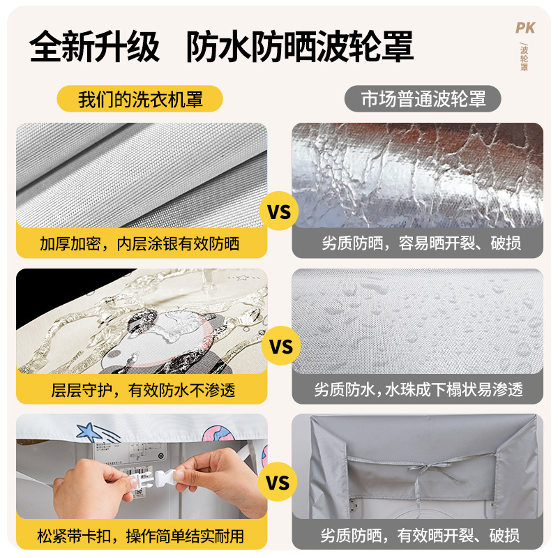 Panasonic XQB100 - USLKA cubierta de cubierta de lavadora de ondas 10 kg cubierta de tela impermeable a prueba de sol a prueba de polvo