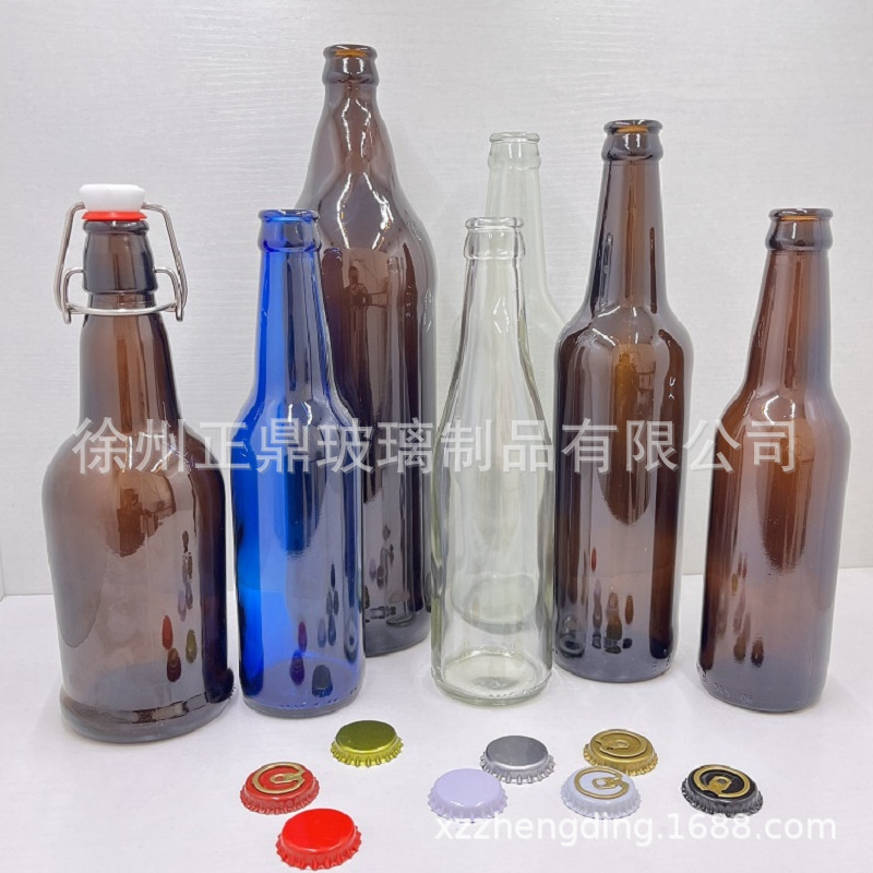 可定玻璃瓶形330ml茶色啤酒瓶500ml精酿酒瓶印刷logo气泡鸡尾酒瓶