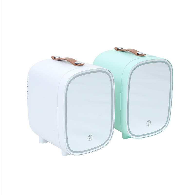 Nuevo 4L máscara cosmética dormitorio hogar LED espejo de belleza refrigerador mini refrigerador portátil de escritorio