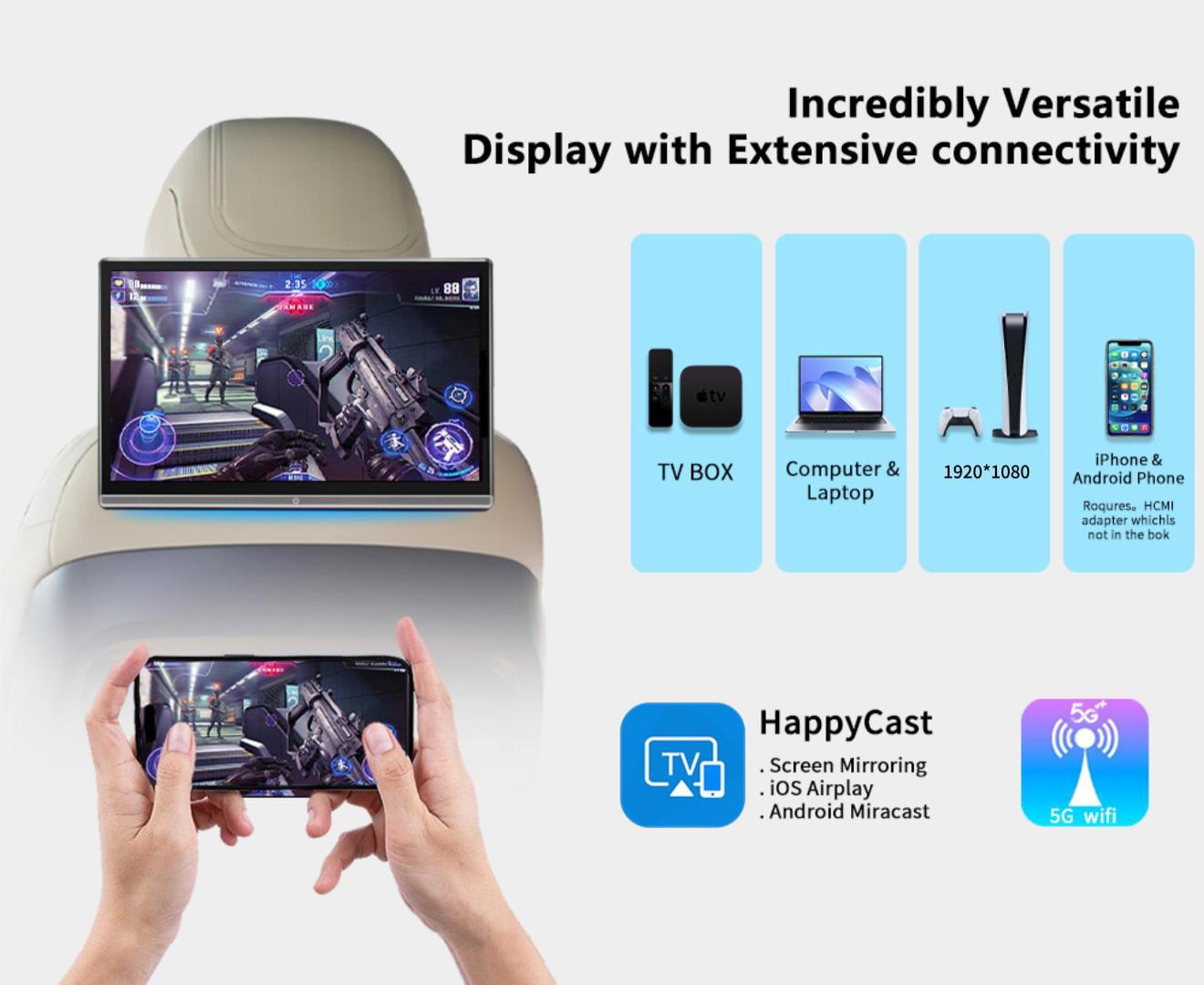 Direct sales 11.6inch Mercedes-Benz Android display dedicated external Android BMW 13.3inch Mercedes-Benz headrest display
