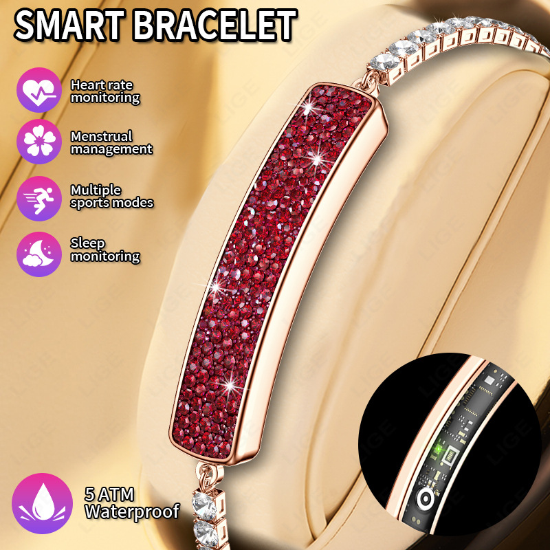 B5 Smart-Armband mit Herzfrequenzmessung, Blutsauerstoffmessung, Stresstracker, Schlafüberwachung, Schrittzähler, Fernsteuerung der Kamera, Unisex-Smartwatch_voghion.com