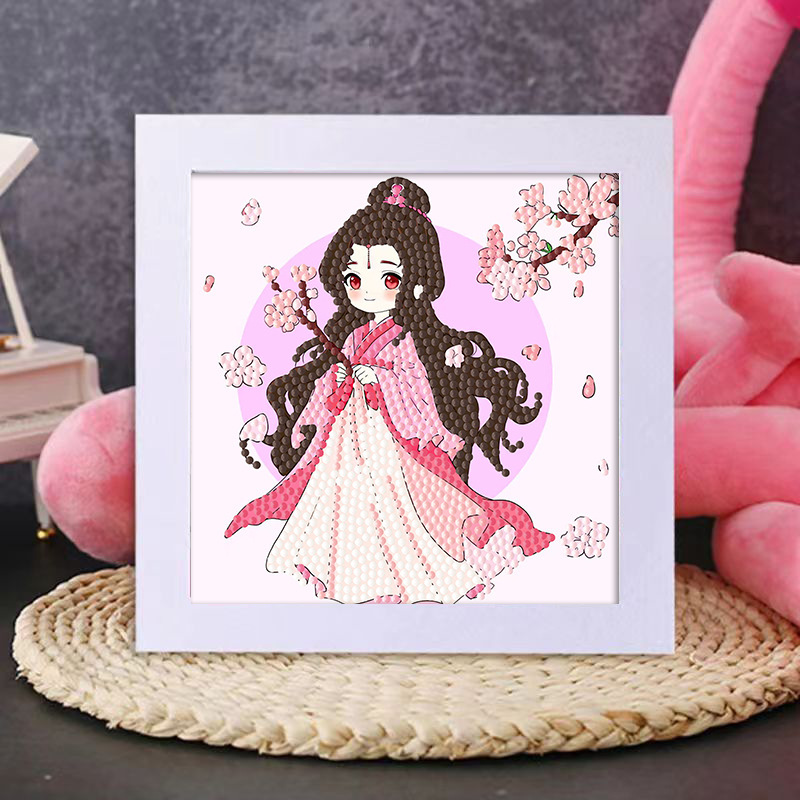 Diamante infantil DIY hecha a mano con material de marco paquete de dibujos animados Sanliou pegatinas de diamante regalo al por mayor pinturas de mampostería