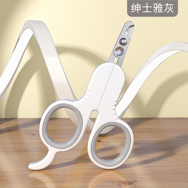 Patentado doble hechizo con agujero redondo cortaúñas gato puede ser pequeño Q cortaúñas para mascotas multi-funcional gato belleza