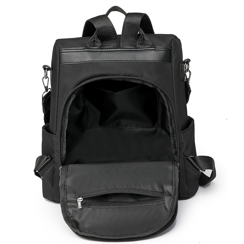 Mochila antirrobo para mujer 2024 nuevo estilo casual de color sólido para mujer mochila simple y versátil de gran capacidad y mochila ligera de moda