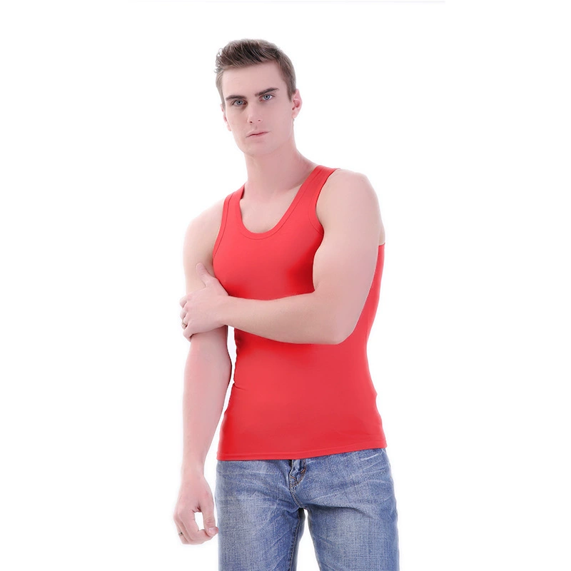 Thin silk soft breathable sports black elastic vest, absorbs sweat and smell