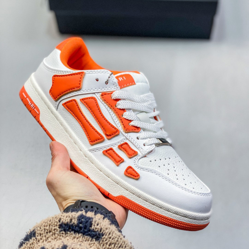Putian de alta calidad AMIRI hueso zapatos de lujo ligero para hombres y mujeres zapatos de skate de suela gruesa de moda zapatos de skate casuales para mujeres zapatos de moda