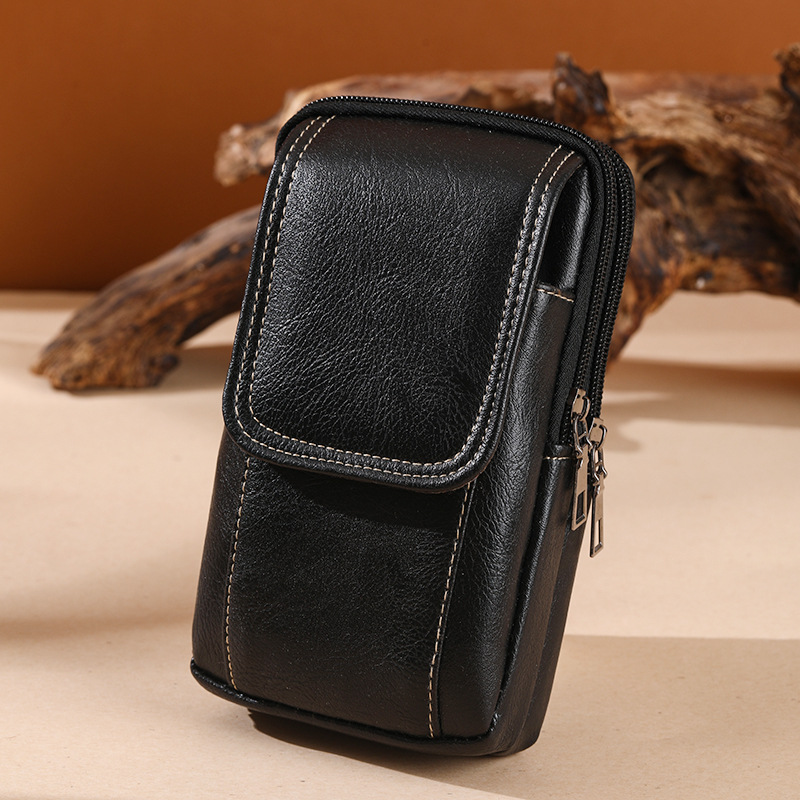 Cross-Border Hot Crossbody Bag, Business Casual Shoulder Bag, Simple and Versatile Men's Waist Bag, Mobile Phone Bag