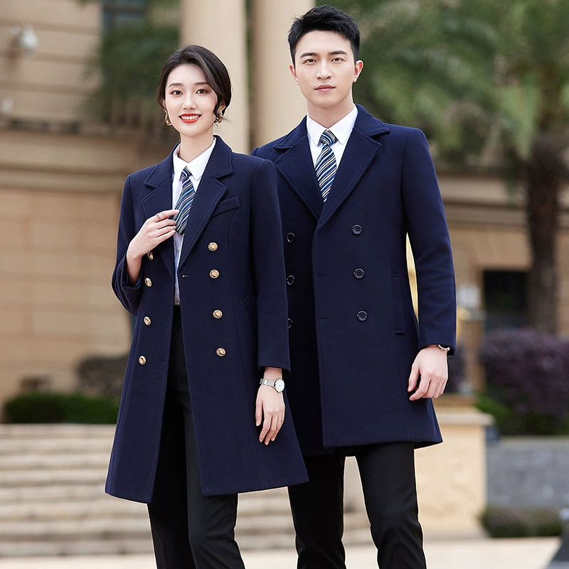 Полукомбинезон Пальто Женское зимнее профессиональное шерстяное пальто длинное мужское и женское Шерстяное Пальто управление недвижимостью учитель банка