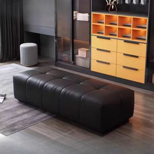 Italian-Style Home Light Luxury Bench, End-Of-Bed Stool, Living Room Shoe-Changing Stool, Sofa Stool, Simple Soft-Cover Bedroom X&
