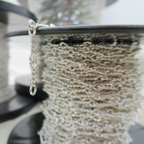 s925 sterling silver hemp rope chain diy semi-finished chain to make bracelet necklace sweater chain material loose chain extension chain