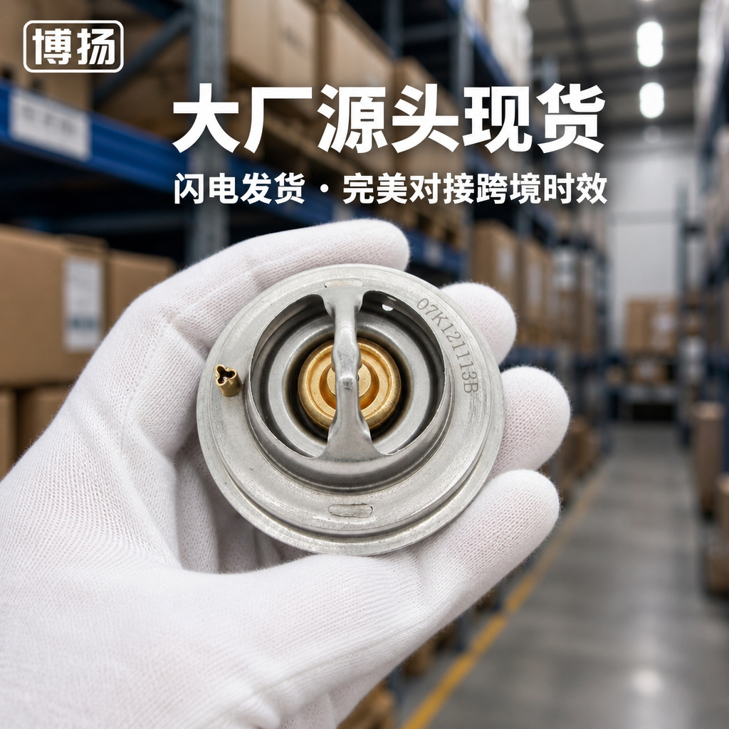 07K121113B car thermostat, suitable for Volkswagen Beetle, Jetta, and Golf 2.5L models, used for cooling temperature regulation