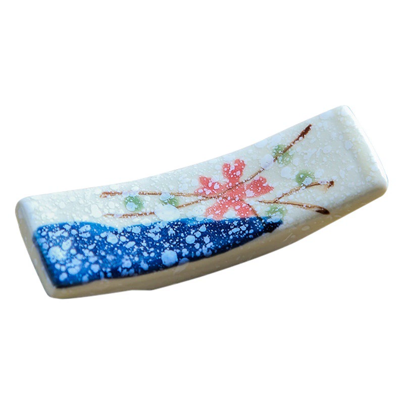 Подставка для палочек в китайском стиле, держатель для палочек, подушка для палочек, керамическая подставка для палочек ручной росписи, подставка для ложек, оформление стола в отеле и ресторане, посуда, керамическая подставка для палочек