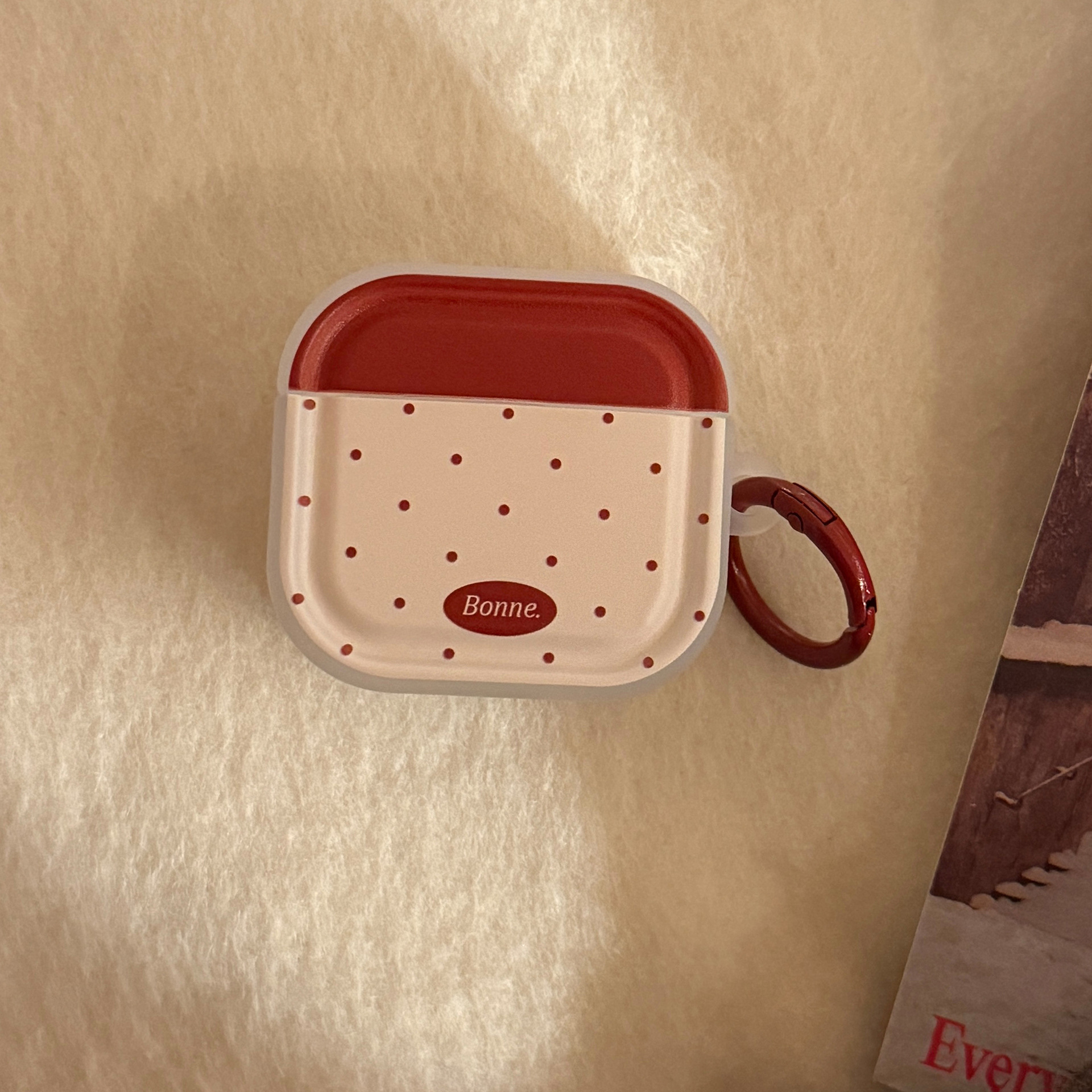 Ins Coreano punto de onda de colisión de color para airpods3 auriculares pro2 cubierta de protección 4 generación Bluetooth inalámbrico 1 colgante 3