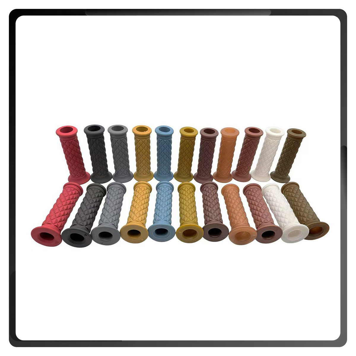Universal handlebar grips for off-road motorcycles, high-quality TPU, diamond-shaped retro handlebar grips, suitable for scooter and motorcycle modification