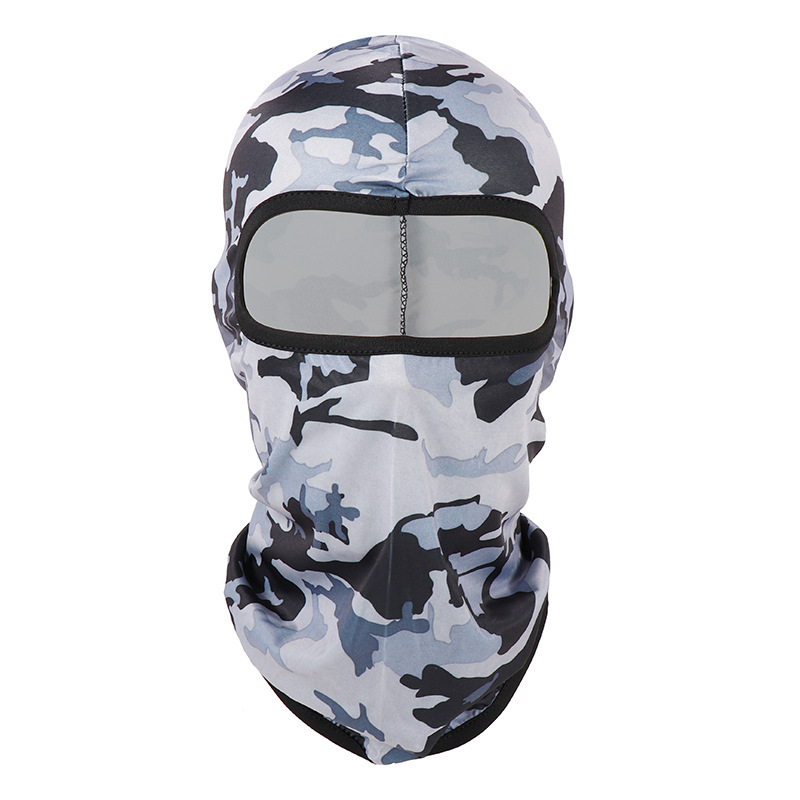 Máscara de ciclismo a prueba de viento de motocicleta de verano transfronteriza Máscara de camuflaje de pesca al aire libre Máscara de protección solar de ciclismo de seda de hielo
