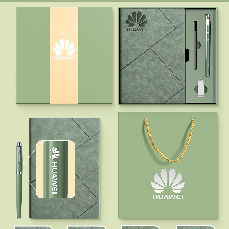 Cuaderno de negocios personalizado conjunto de caja de regalo a5 libro de cuero suave de alto valor de la cara cuaderno acompañante regalos al por mayor