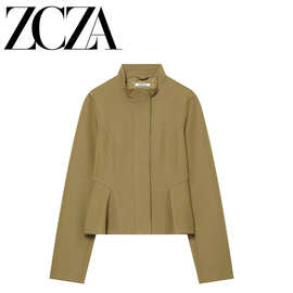 ZCZA 自制 欧美风 新款女装 时尚 百搭 短裙式夹克外套 8490700B