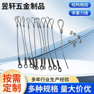 包塑包胶304不锈钢钢丝绳定做防盗保险绳压制钢丝钩挂绳加工生产