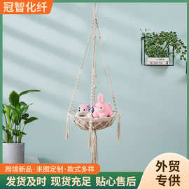 跨境手工编织吊穗悬挂猫窝宠物猫咪吊篮波西米亚流苏吊床节日礼品