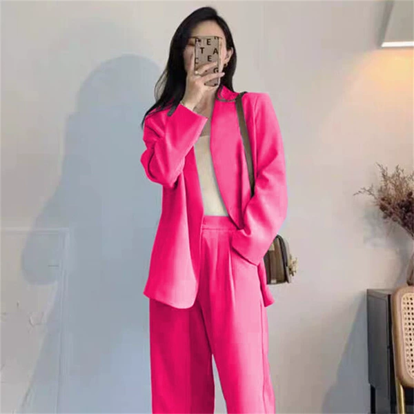 Rose red single piece suit